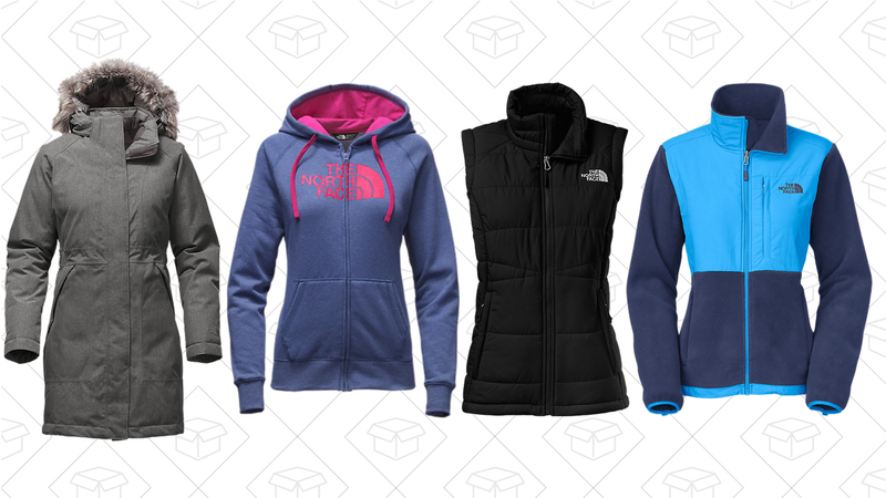 Arctic Down Parka, $179 | Half Dome Full-Zip Hoodie, $33 | Roamer Vest, $59 | Denali Jacket, $107
